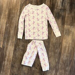 Old Navy Kids Pajamas - White with Pink/Purple Bunnies